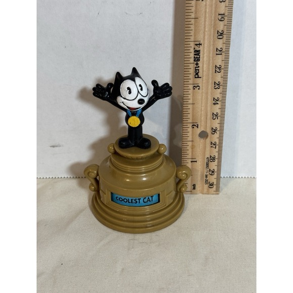 Felix The Cat MVP Trophy Spinner Award Vintage 1990s Toy Figure Coolest Cat - Picture 9 of 10